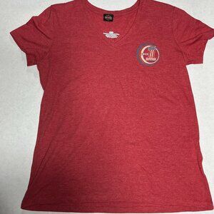 Womens Red Harley-Davidson Tshirt size large
